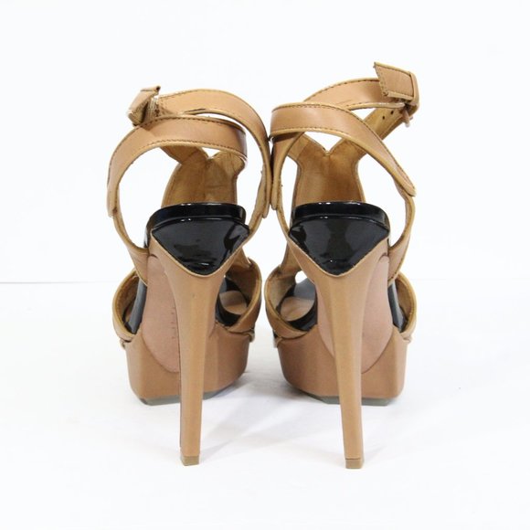 L.A.M.B Ultra High Heels sz 6 Women Platform Shoes Leather Stiletto Gwen - Picture 9 of 11